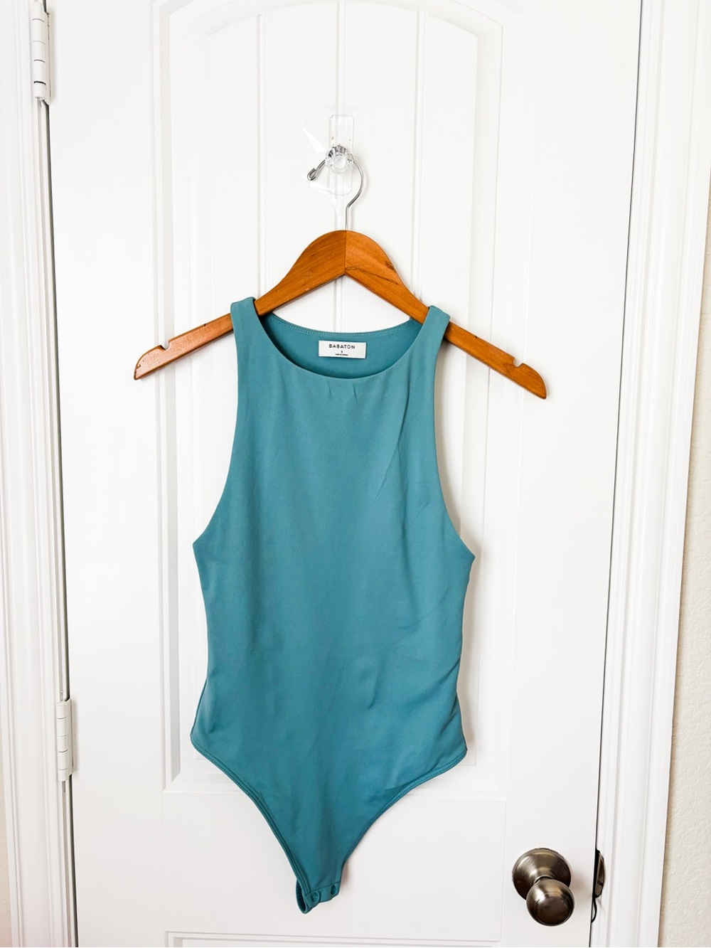 Aritzia Babaton Teal High-Neck Bodysuit Size Small